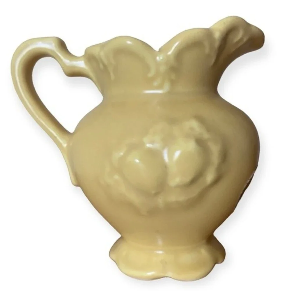 SALE! Vintage Miniature Camark Deluxe Artware Pitcher Vase in Yellow